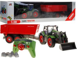 Traktor Zielony Przyczepa Czerwona 2.4GHz