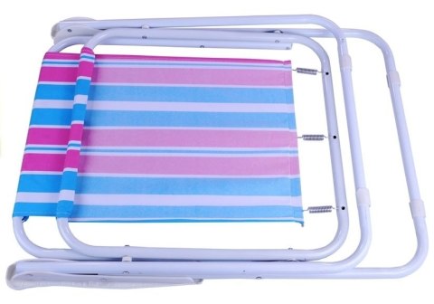 Krzesło Turystyczne Krzesełko Ogrodowe Różowe Pasy