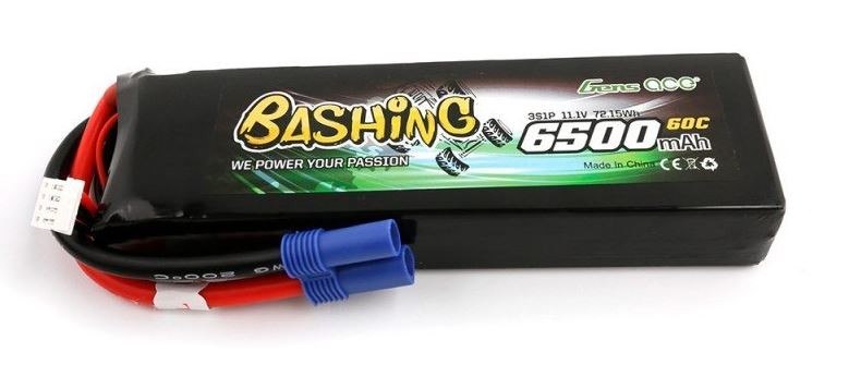 6500mAh 11.1V 60C EC5 "BASHING" Gens Ace