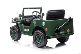 Wojskowe Auto na akumulator JEEP Willys + pilot