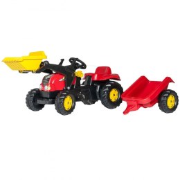 Traktor na Pedały z Łyżką i Przyczepą - ROLLY TOYS rollyKid 2-5 Lat + Kamizelka Odblaskowa dla Dzieci Gratis