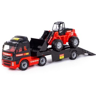 Ciężarówka Volvo Mammoet samochód laweta Wader QT + Spychacz Podium 95cm