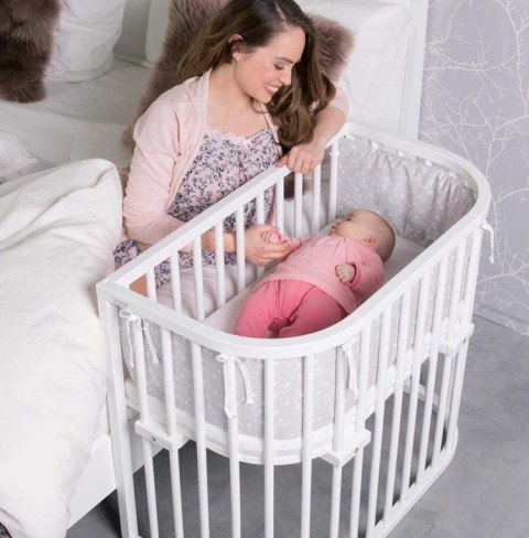 Dostawiane do łóżka drewniane łóżeczko dla dzieci Babybay Boxspring