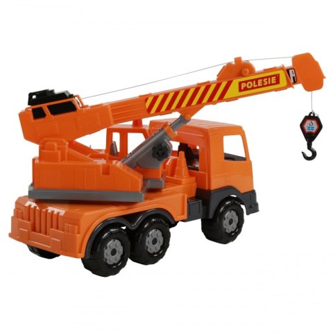 Dźwig Budowlany Auto Ciężarówka 43cm + Pachołki