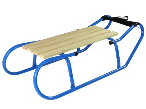 Sanki metalowe z paskiem niebieskie