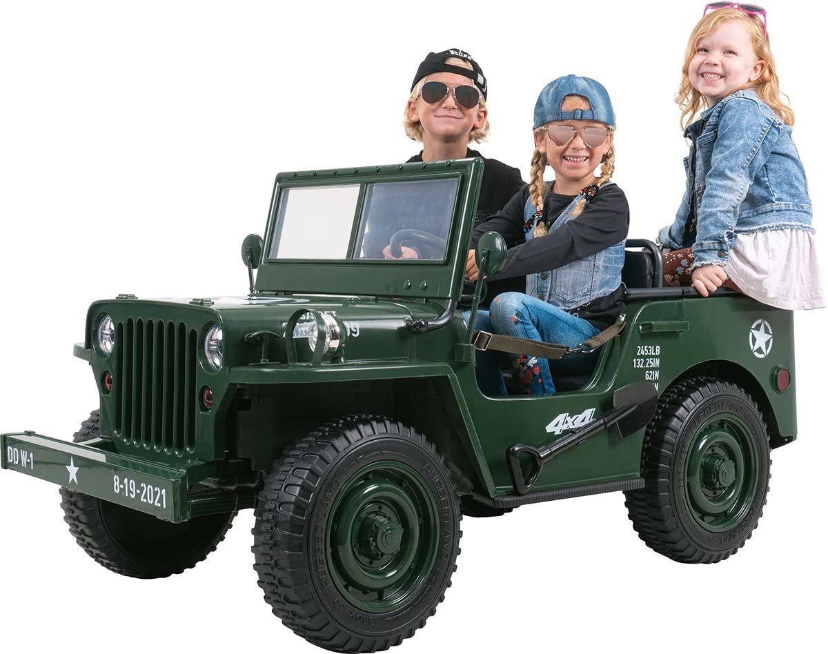Pojazd Retro Wojskowy JEEP WILLYS 4x4 Zielony