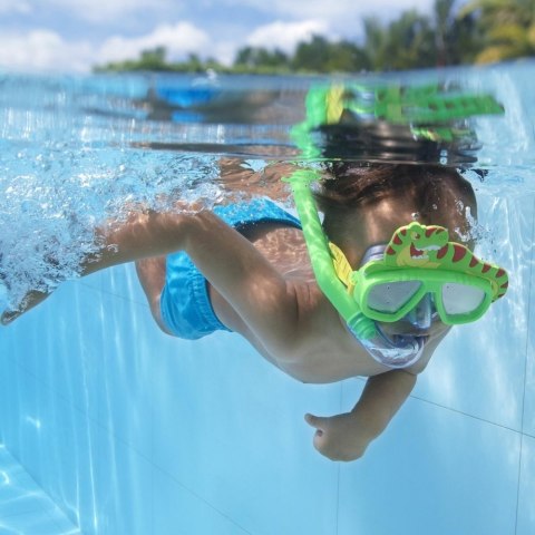 Maska Do Nurkowania Z Rurką Zwierzątka Zielona Bestway 24059