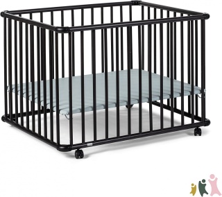 Geuther Belami + Kojec Dziecięcy z kółkami 76 x 97 cm CIEMNY BRĄZ