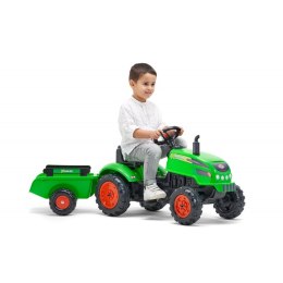 FALK Traktorek X Tractor Zielony z Przyczepką Klakson od 2 Lat