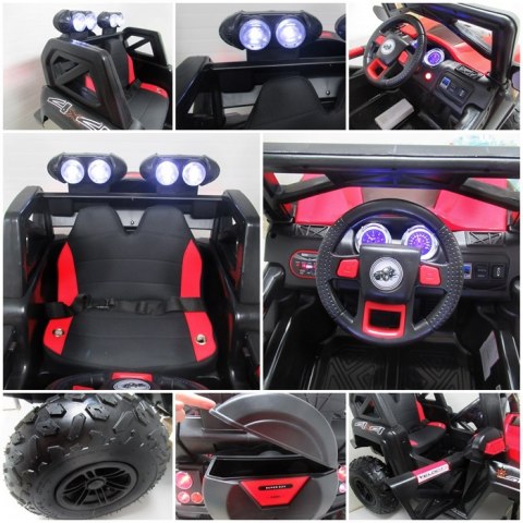 Auto BUGGY x9 pompowane koła 4x4 czerwony