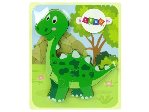 Drewniane Puzzle Dinozaur Isanosaurus Zielony