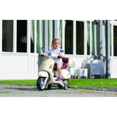 PEG PEREGO Motor VESPA 12V otwierany kufer gumowe opony