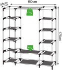 Dibea Składana Szafa na Ubrania z Materiału 175x150x45 cm
