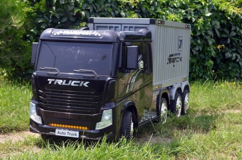 TIR / Ciągnik siodłowy na akumulator Container Truck Czarny + Naczepa