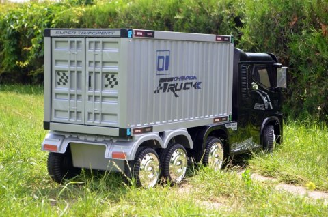 TIR / Ciągnik siodłowy na akumulator Container Truck Czarny + Naczepa