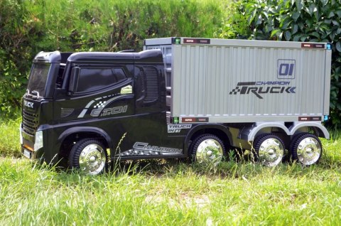 TIR / Ciągnik siodłowy na akumulator Container Truck Czarny + Naczepa