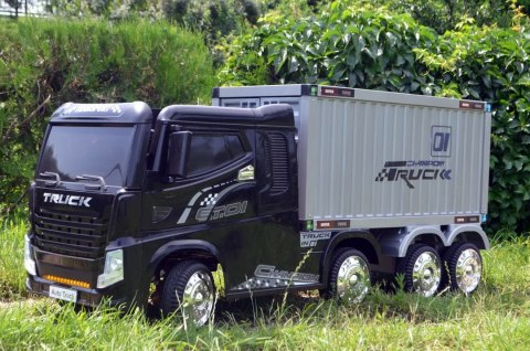 TIR / Ciągnik siodłowy na akumulator Container Truck Czarny + Naczepa