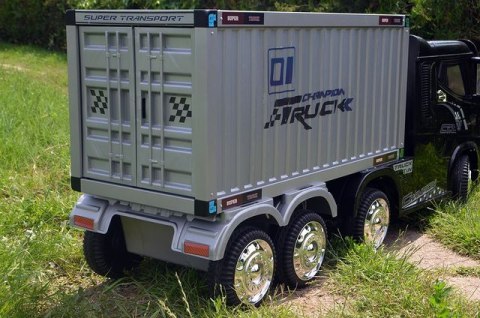 TIR / Ciągnik siodłowy na akumulator Container Truck Czarny + Naczepa