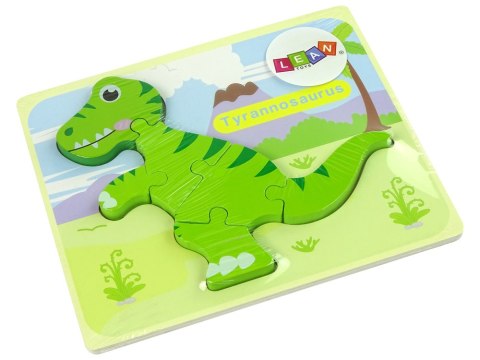Drewniane Puzzle Dinozaur Isanosaurus Zielony