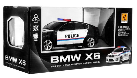 Auto 1 24 R C Licencjonowany Radiowóz Bmw X6 Policja Czarny