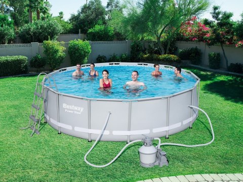Basen Stelażowy 14FT 427x107cm POWERSteel Pompa Piaskowa BE