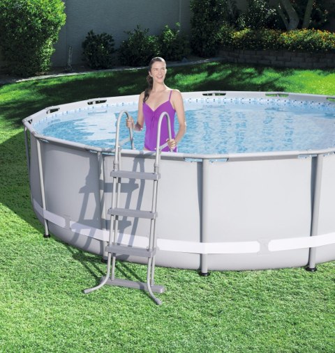 Basen Stelażowy 14FT 427x107cm POWERSteel Pompa Piaskowa BE