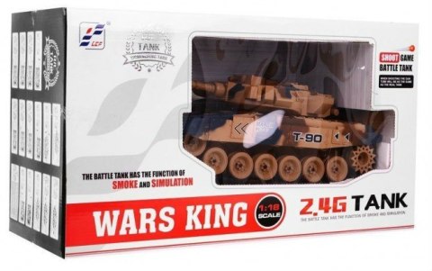 Czołg R C 2 4G Z Dymemm 1 18 Tarcza Pustynny