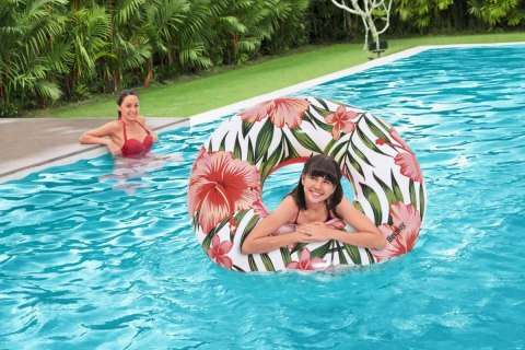 Kółko TROPICAL PALMS Liście Palmy Białe BESTWAY