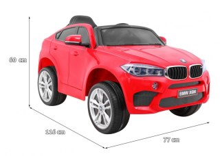 Auto na akumulator BMW X6M Czerwony 2x45W 12V7Ah
