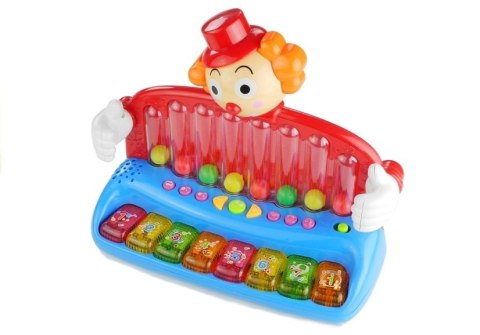 Pianinko Klaun Organki Grzechotki Kuleczki Młotek
