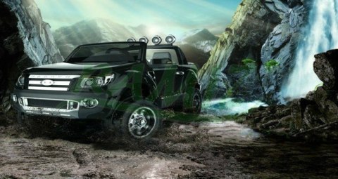 Pojazd Ford Ranger EVA LAKIEROWANY 2 4G Różowy