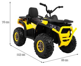 Pojazd Quad ATV Desert Żółty 4x4