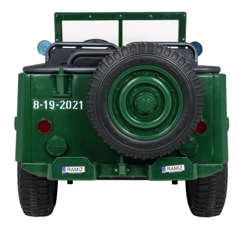 Pojazd Retro Wojskowy 24V 4x4 Zielony