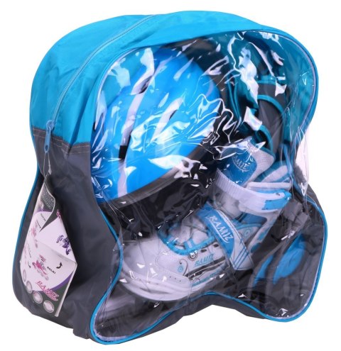 Rolki, Łyżwy, Zestaw 4w1 27-30 Niebieskie