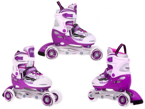 Rolki, Łyżwy, Zestaw 4w1 30-33 Fioletowe