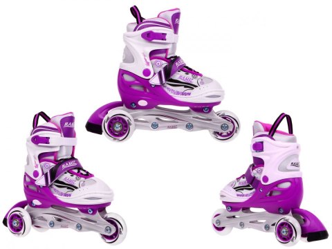 Rolki, Łyżwy, Zestaw 4w1 30-33 Fioletowe