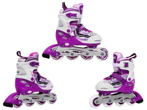 Rolki, Łyżwy, Zestaw 4w1 30-33 Fioletowe