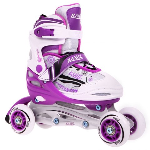 Rolki, Łyżwy, Zestaw 4w1 30-33 Fioletowe
