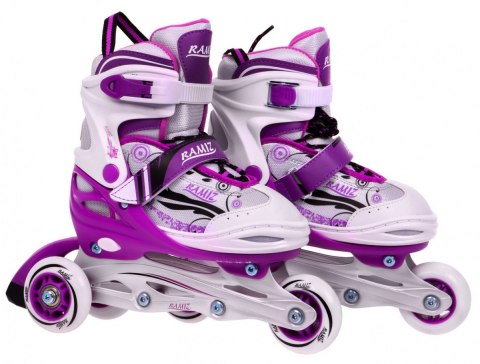 Rolki, Łyżwy, Zestaw 4w1 30-33 Fioletowe