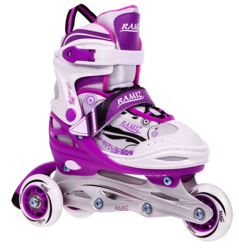 Rolki, Łyżwy, Zestaw 4w1 30-33 Fioletowe