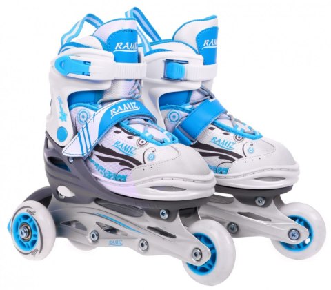 Rolki, Łyżwy, Zestaw 4w1 30-33 Niebieski