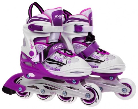 Rolki, Łyżwy, Zestaw 4w1 34-37 Fioletowe