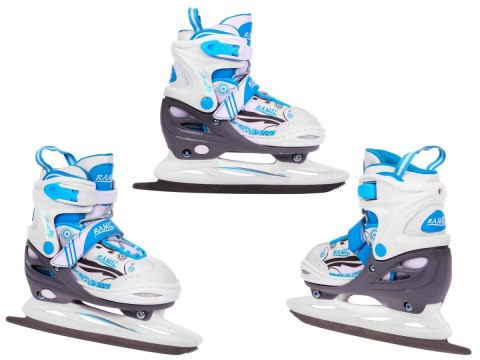 Rolki, Łyżwy, Zestaw 4w1 34-37 Niebieskie