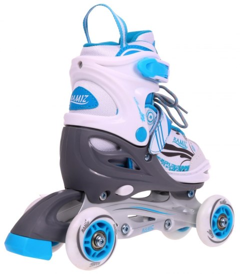 Rolki, Łyżwy, Zestaw 4w1 34-37 Niebieskie