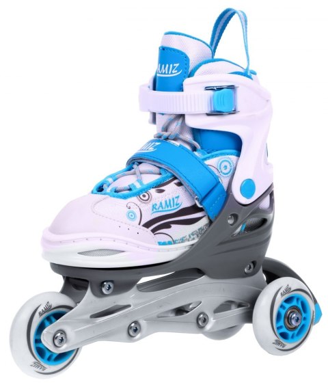 Rolki, Łyżwy, Zestaw 4w1 34-37 Niebieskie