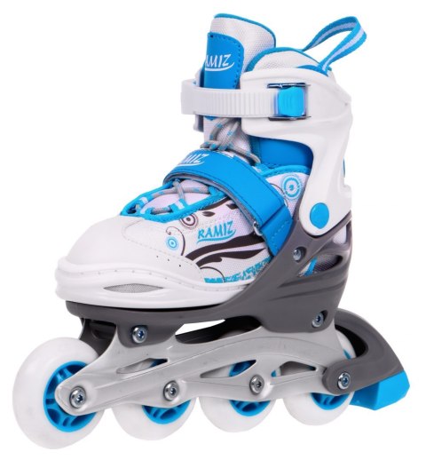 Rolki, Łyżwy, Zestaw 4w1 34-37 Niebieskie