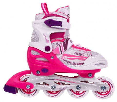 Rolki, Łyżwy, Zestaw 4w1 34-37 Rózowe