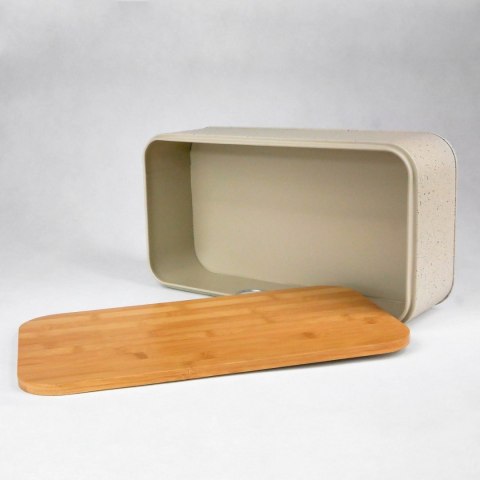 CHLEBAK Z DESKĄ DO KROJENIA KINGHOFF JASNY MARMUR