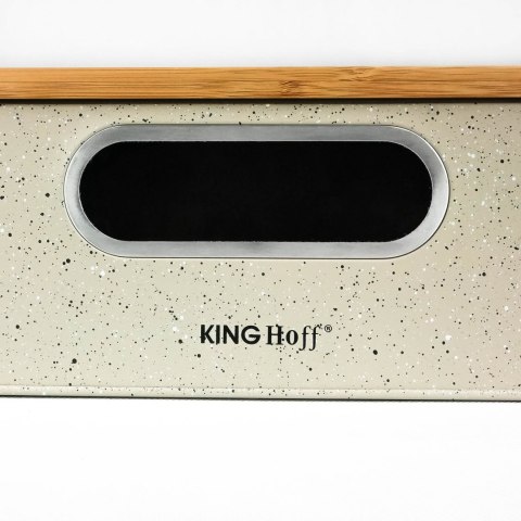 CHLEBAK Z DESKĄ DO KROJENIA KINGHOFF JASNY MARMUR