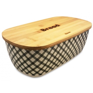 Chlebak z deską do krojenia KASSEL w kratę